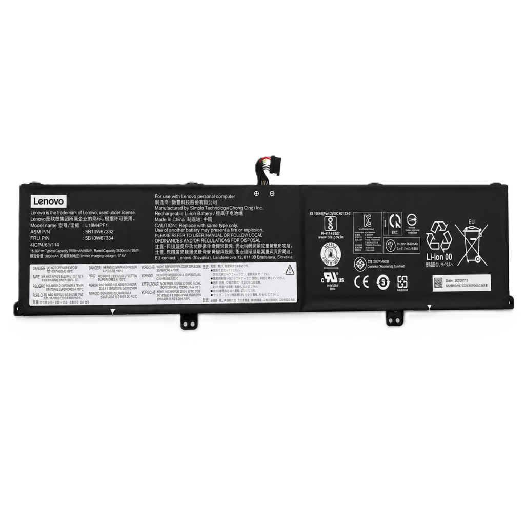 New Original Lenovo Battery L19M4P71  80Wh 15.36V for ThinkPad P1 Gen 3 X1 Extreme Gen 3