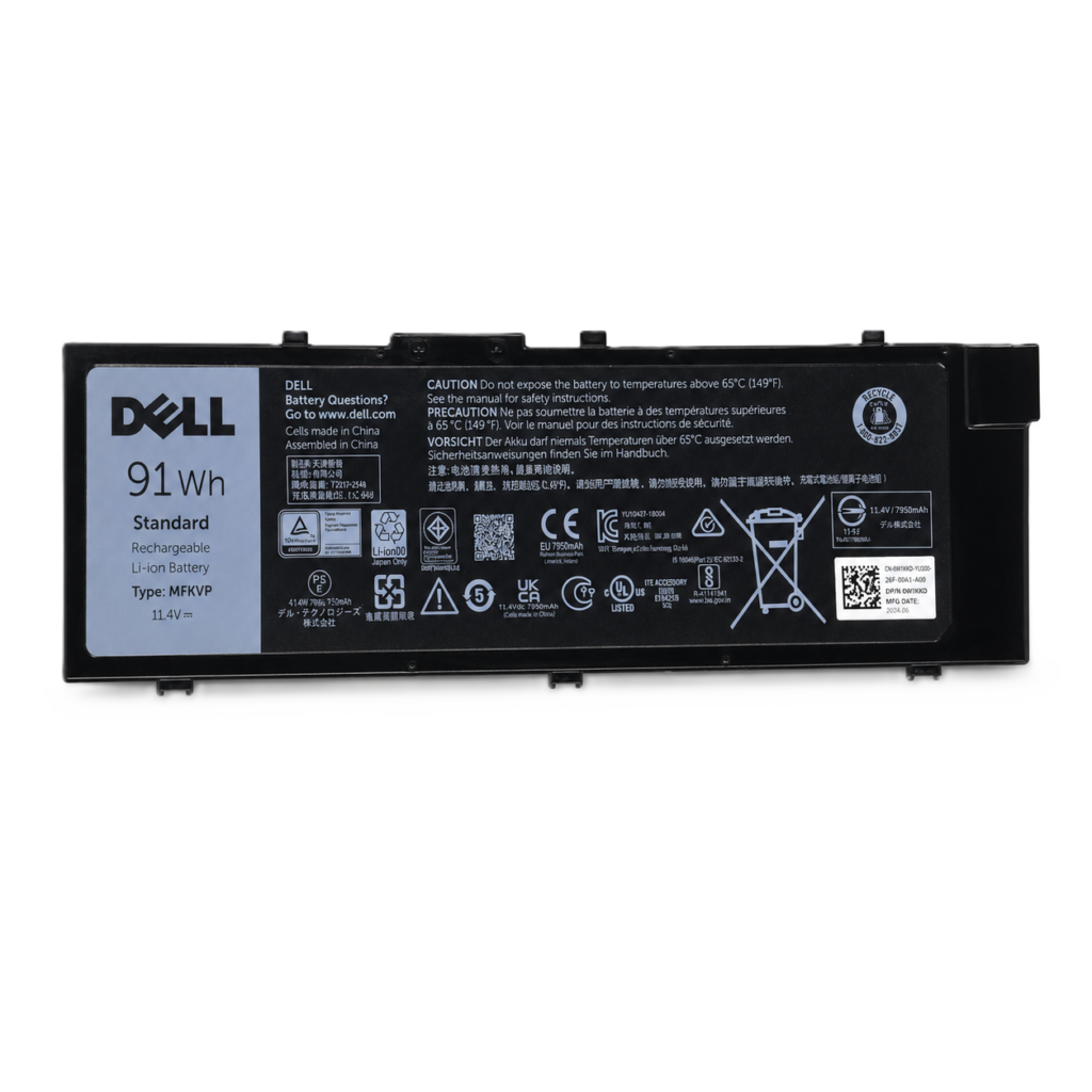 New Original Dell Battery MFKVP 91Wh 11.4V for Precision 7510 7520 7710 7720 M7510 M7710