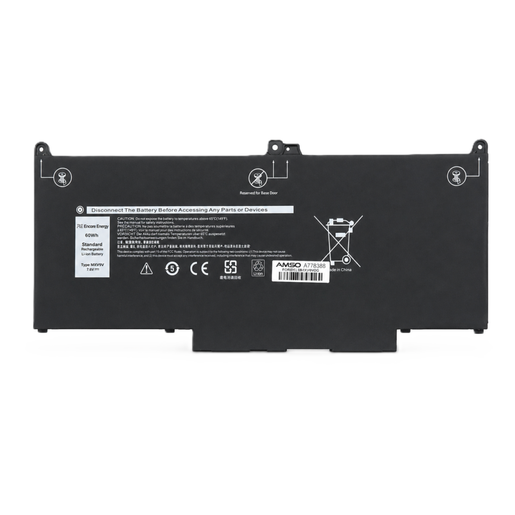 New Original Battery MXV9V 60Wh 7.6V for Dell Latitude 5300 5310 7300 7400 & Inspiron 7300 7306 2-in-1