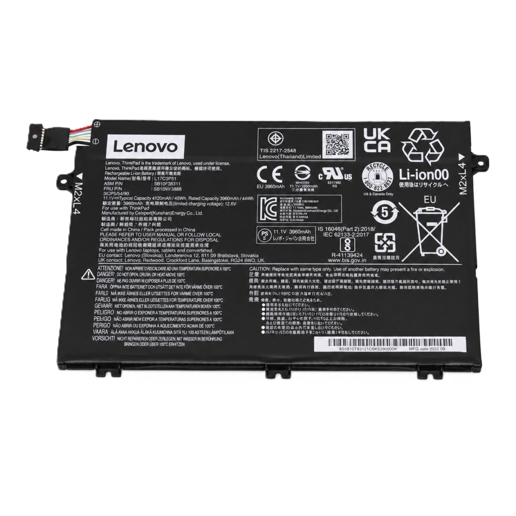 New Original Battery L17C3P51 L17L3P51 45Wh 11.52V for Lenovo ThinkPad E480, E485, E490 & E495