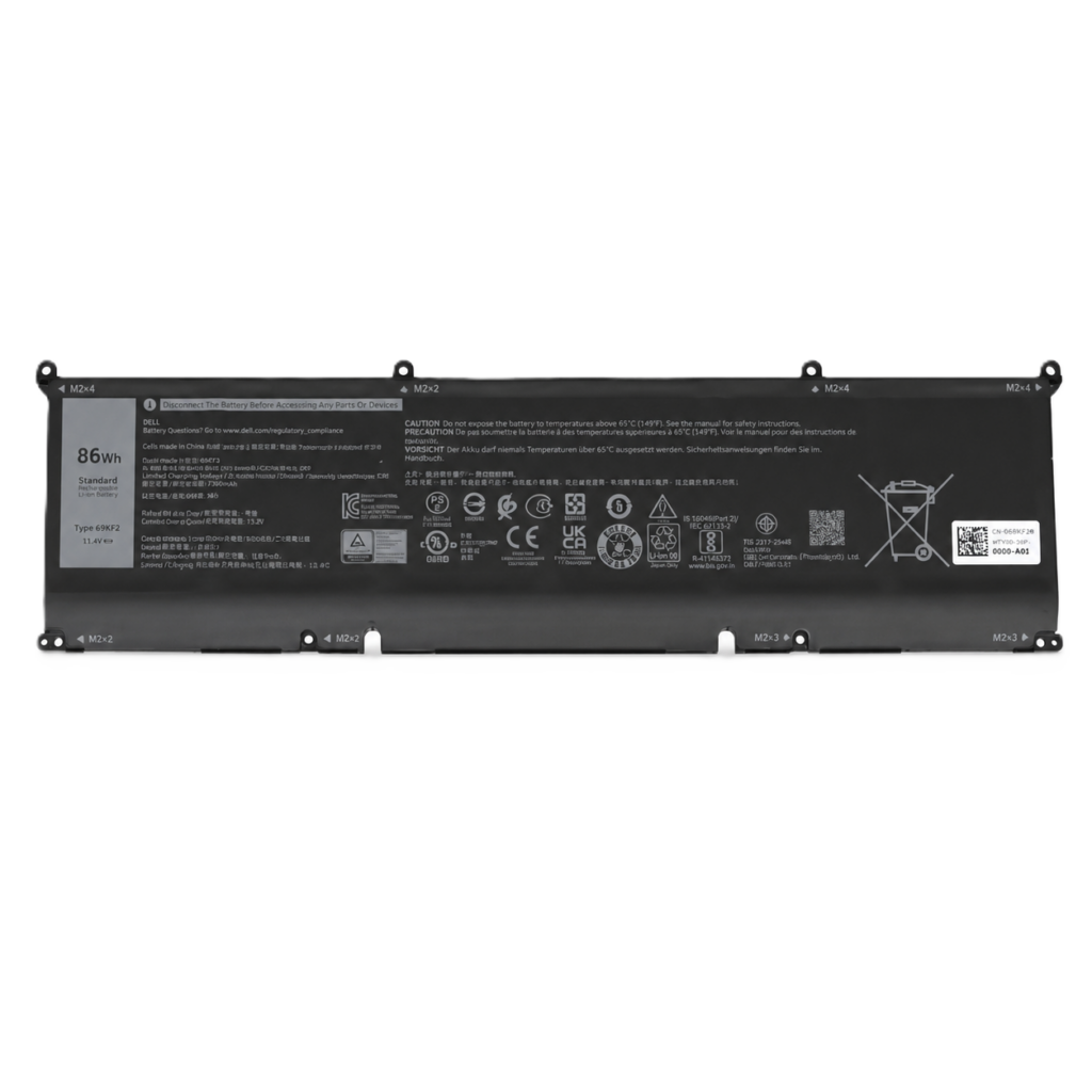 New Original Battery 69KF2 86Wh 11.4V for Dell XPS 15, Precision 5550/5560/5570, Alienware M15/M17, G15/G7 & Inspiron 16 Plus